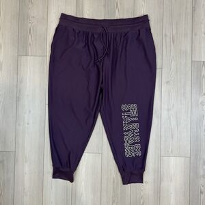 Disney Parks Star Wars Dark Purple Drawstring Jogger Sweatpants Women's 2X